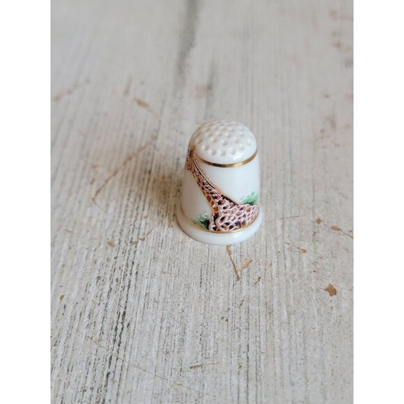Vintage giraffe thimble miniature figure unique home decor - Picture 2 of 6